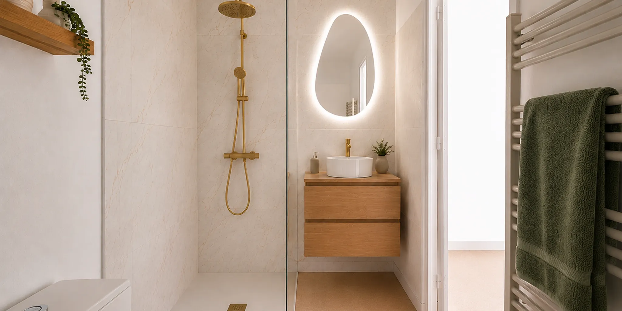 Exemple aménagement salle d'eau Appartement T2 de 40 m2 env. à proximité de la Place Jean-Jaurès à vendre sur Tours Centre | Vente 37