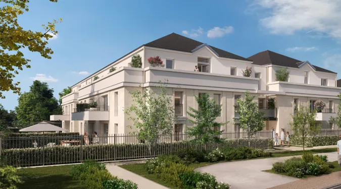 Photo facade immeuble appartement Type 3 de 60 m2 avec terrasse et jardin pour investir sur Saint-Cyr-sur-Loire | Vente 37.fr • Bien proposé par GAUTARD Immobilier'