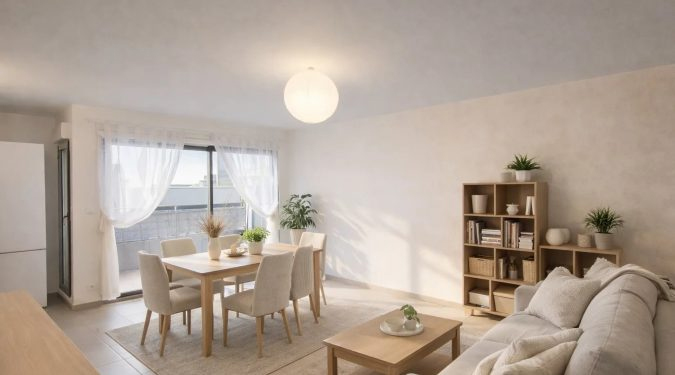 Vue aménagement pièce à vivre appartement Type 3 de 70 m2 pour acheter sur Tours-Nord | Vente 37.fr • Bien proposé par GAUTARD Immobilier