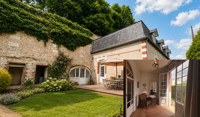 Vue maison vigneronne à fort potentiel de 125 m2 à vendre sur Vouvray pour résidence principale ou pour investir. idéal pour projet familial ou pour un gite | Vente 37.fr