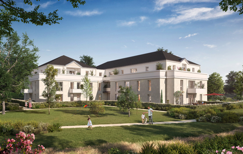 vue résidence moderne et élégante pour investir sur Saint-Cyr-sur-Loire Appartement T2 de 40 m2